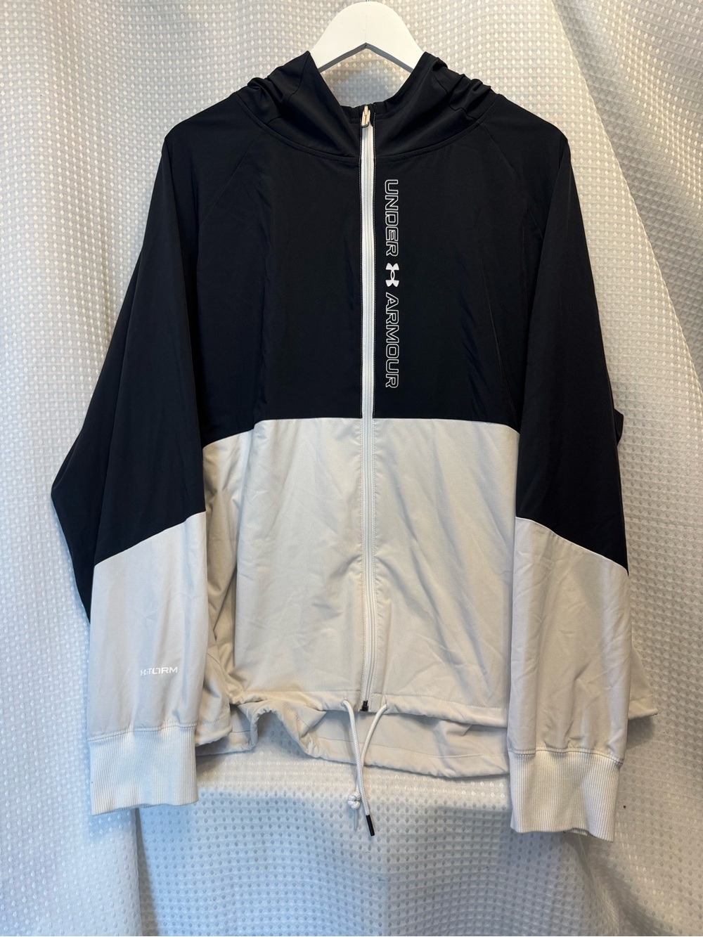 Under Armour Black and White Lightweight Hooded Jacket